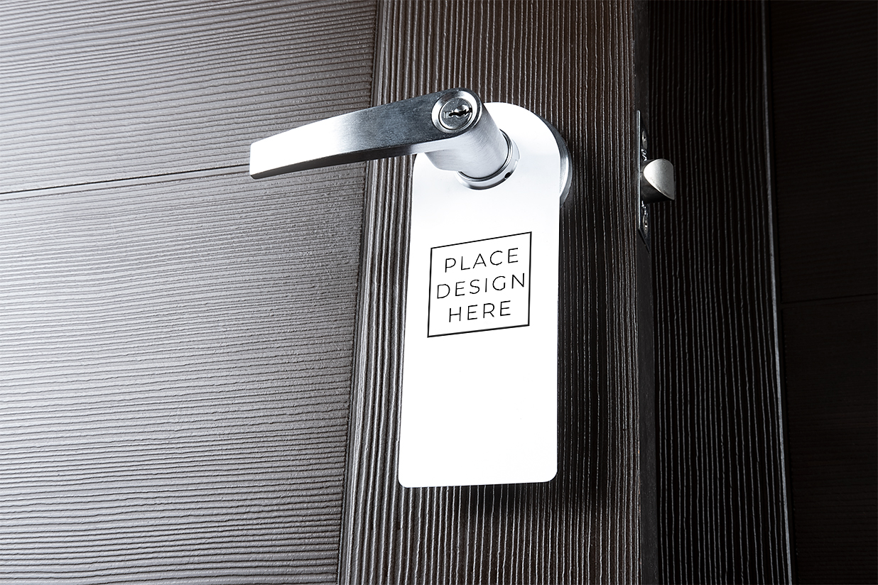 酒店名宿金属门把手挂牌样机3组插图