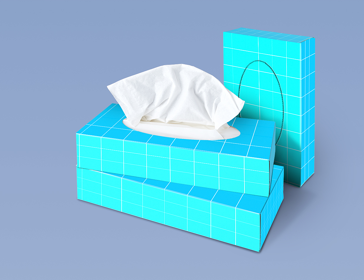 餐巾纸卫生纸抽纸盒样机插图