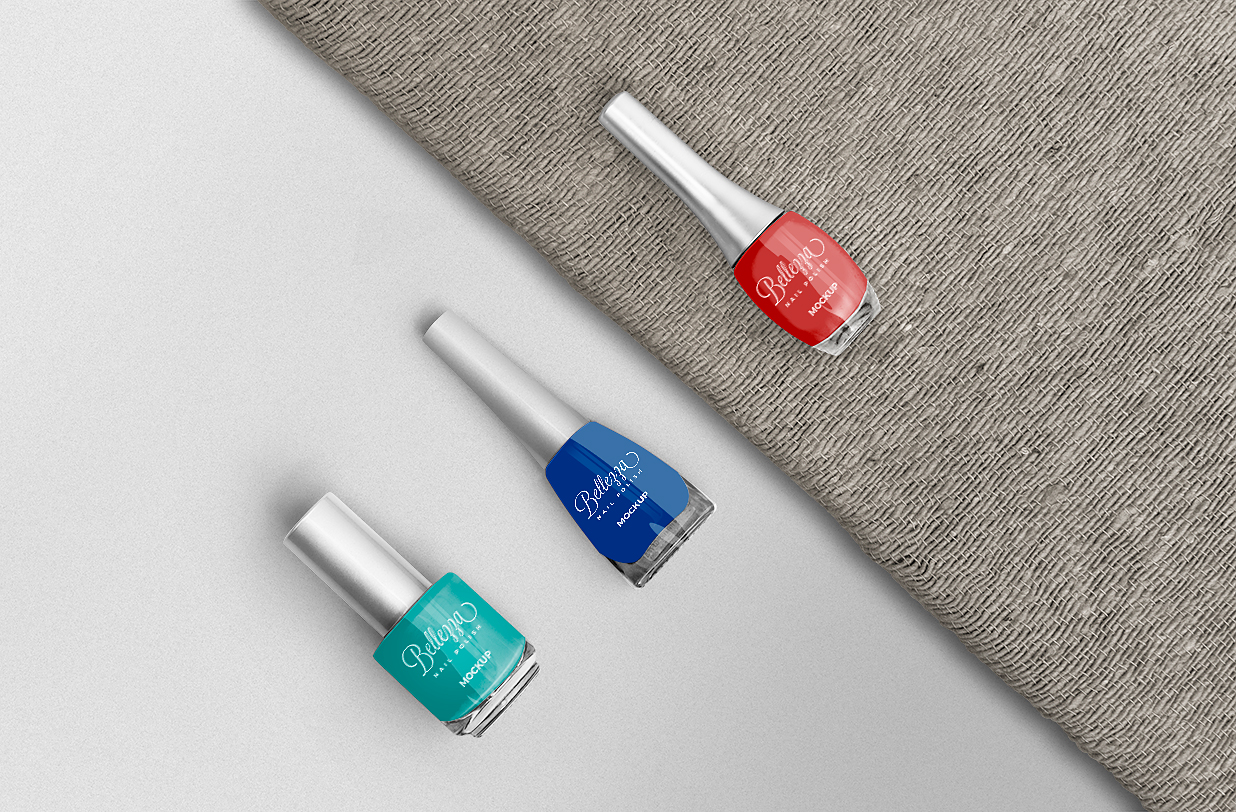 化妆品指甲油瓶样机插图