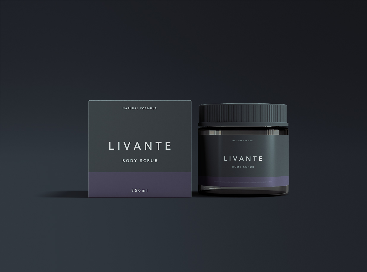 面霜罐包装盒样机插图