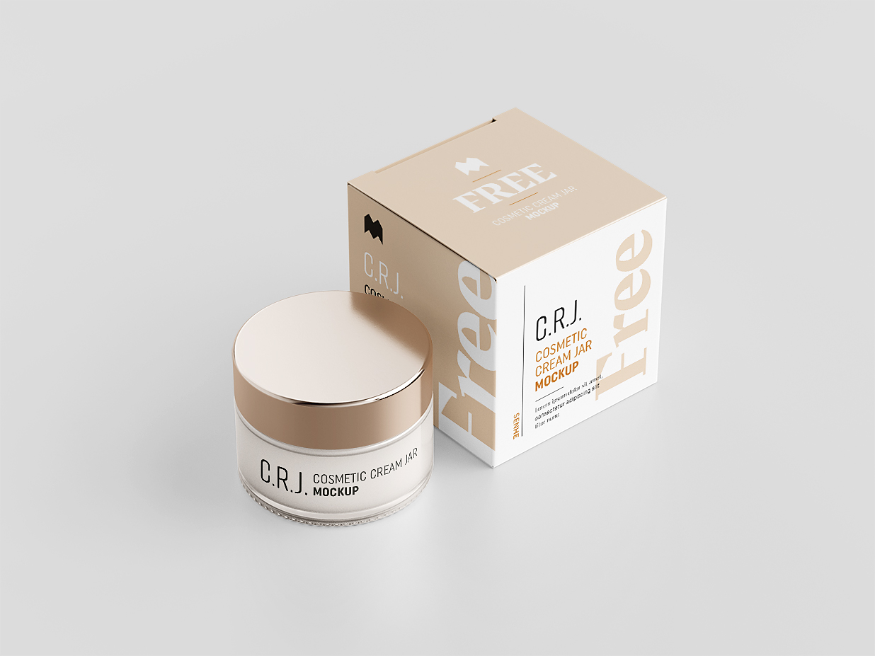 高质感护肤品面霜罐乳液罐样机3组插图