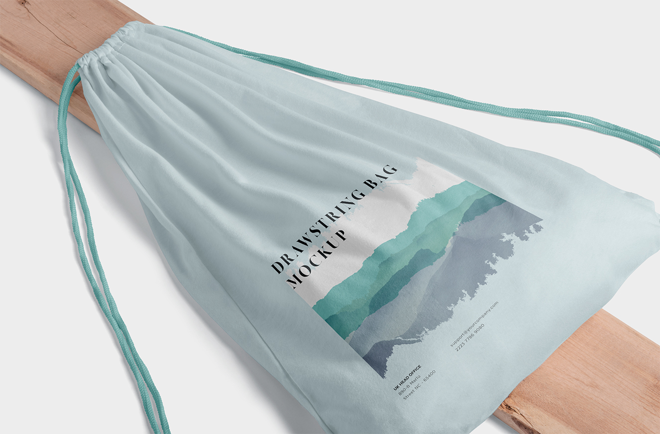 高质感抽绳束口袋样机4组插图