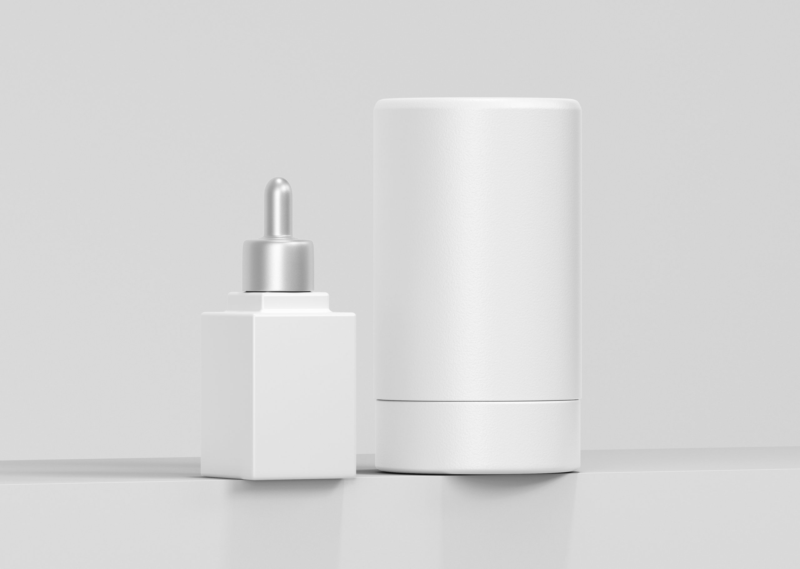 带桶盒包装的精油瓶样机插图1