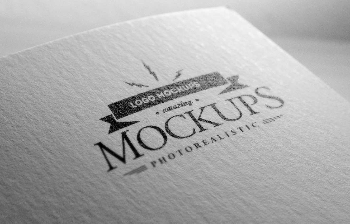 高质感觉纹理纸张烫印LOGO样机2组插图1