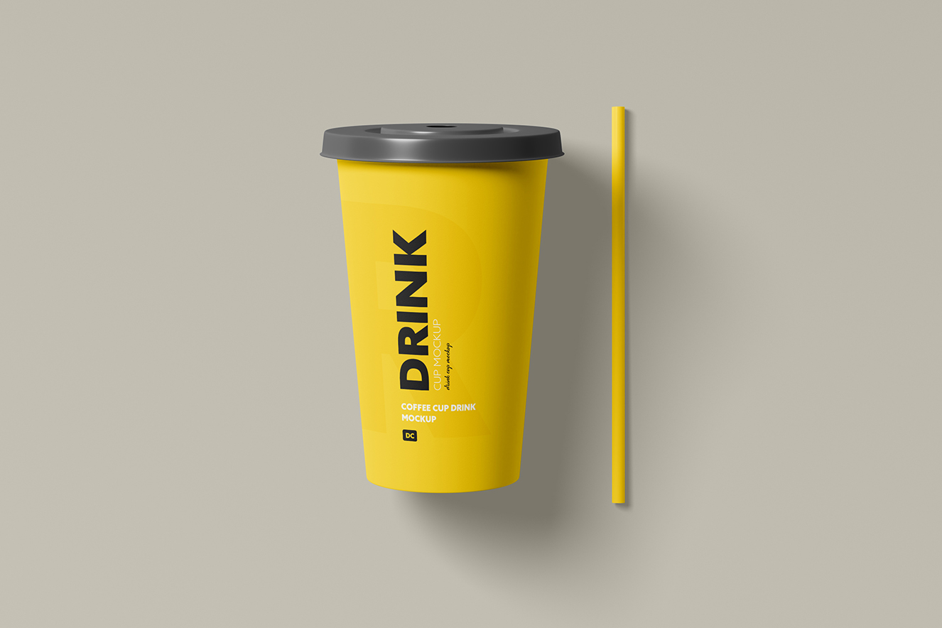 高质感咖啡杯奶茶杯饮品杯纸杯样机7组插图1