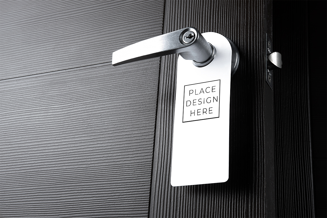 酒店名宿金属门把手挂牌样机3组插图1