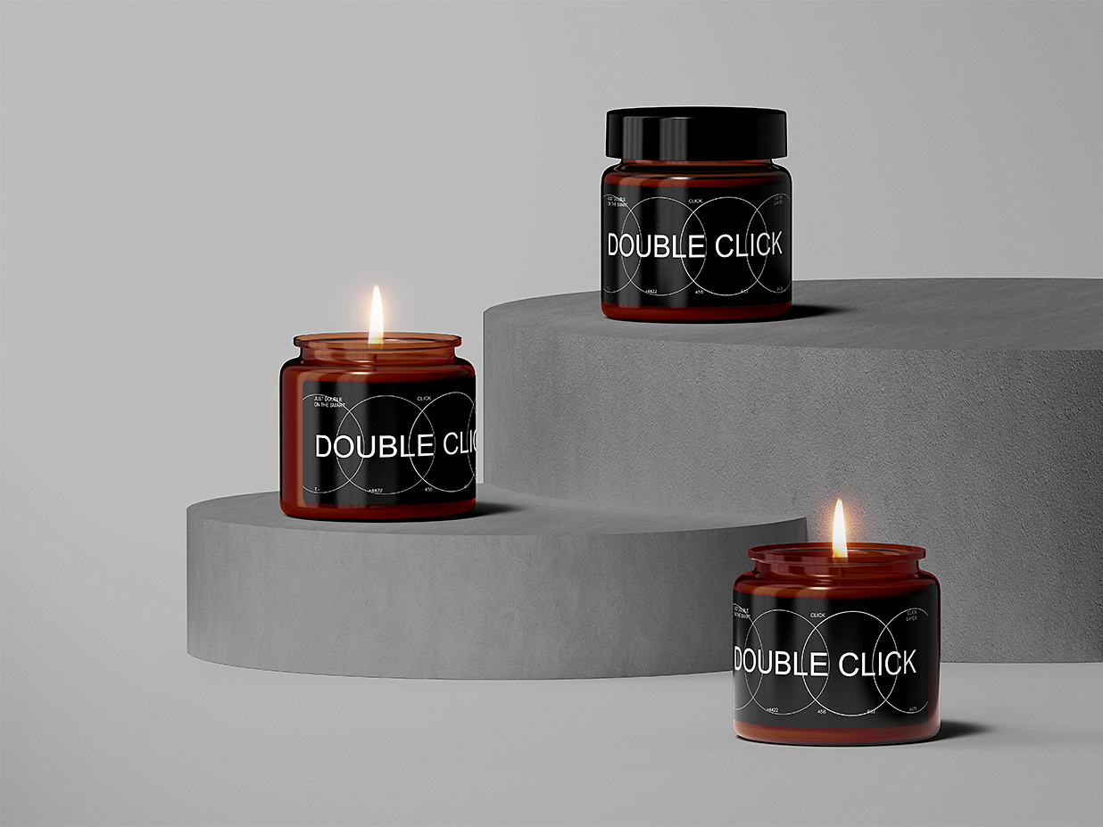 高质感香薰蜡烛罐和包装盒样机6组插图2