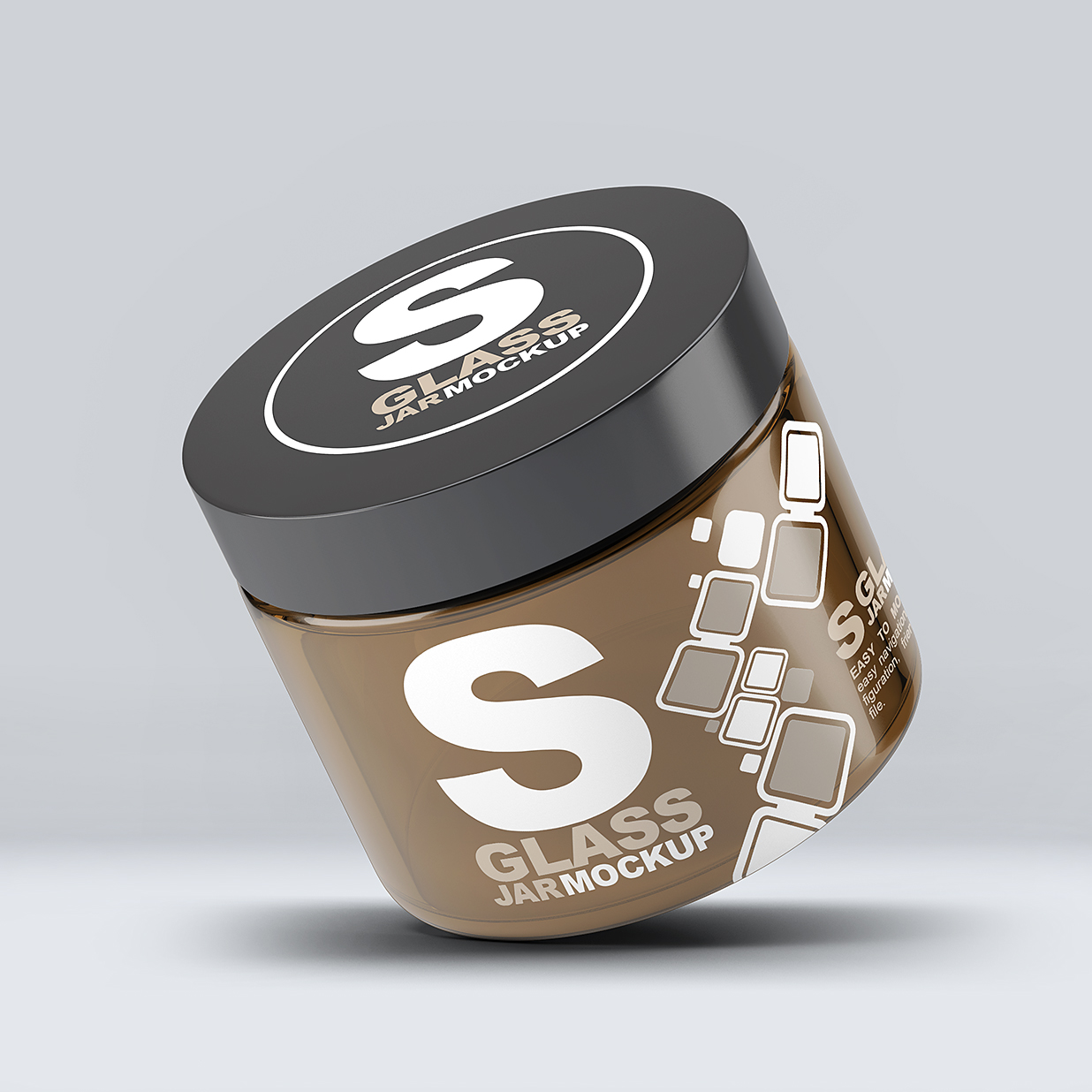 面霜玻璃罐样机8组插图2