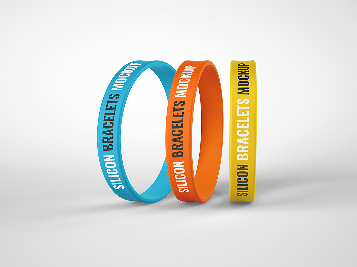 潮流硅胶运动手环腕带样机6组插图2