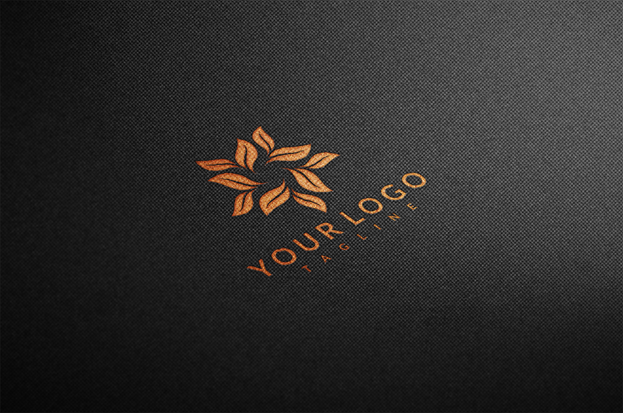高质感烫金古铜金LOGO样机插图