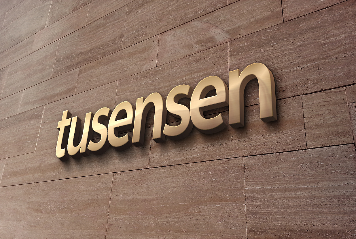 石纹墙面金色立体LOGO样机插图