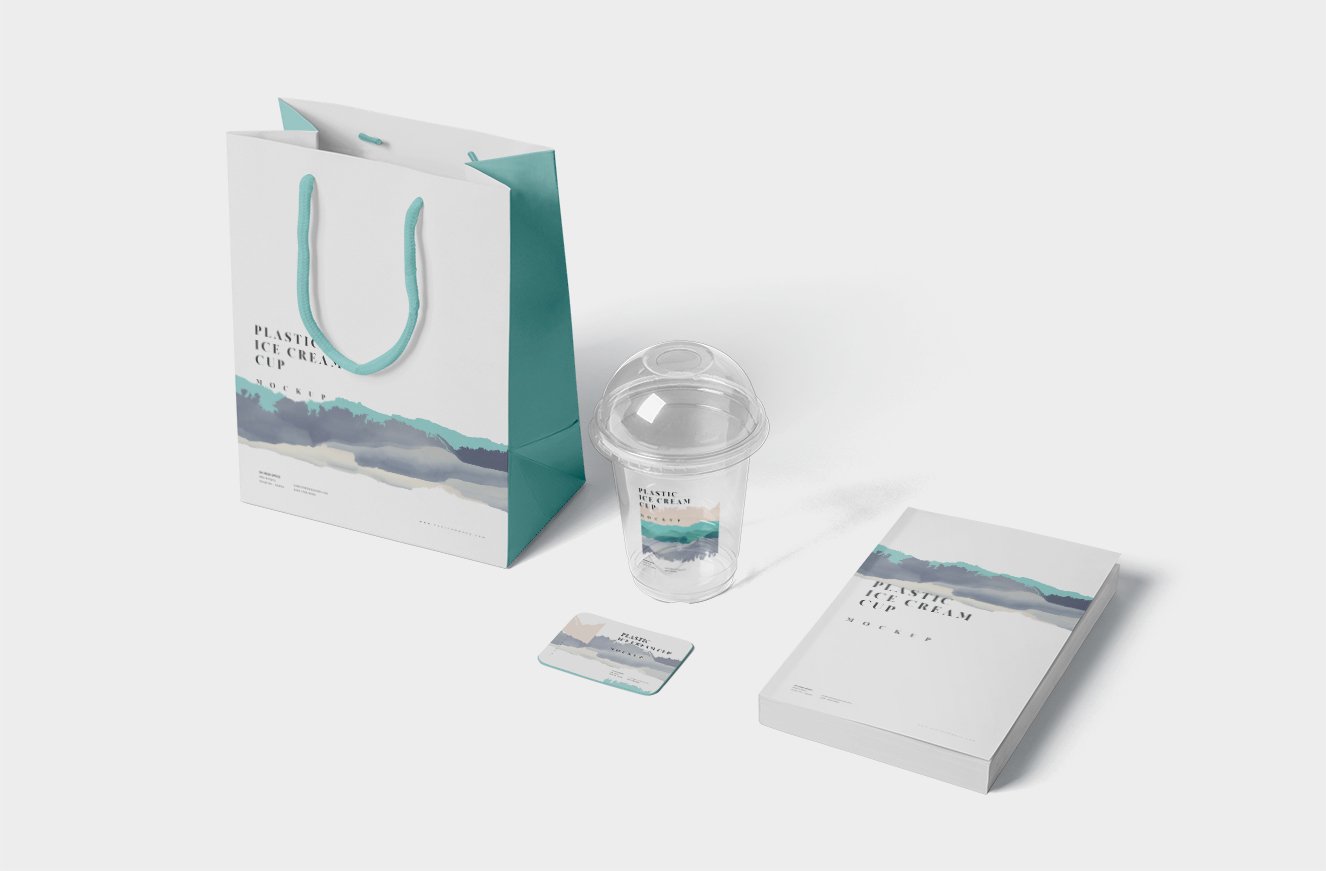 高质感透明咖啡杯饮品杯纸杯样机5组插图3