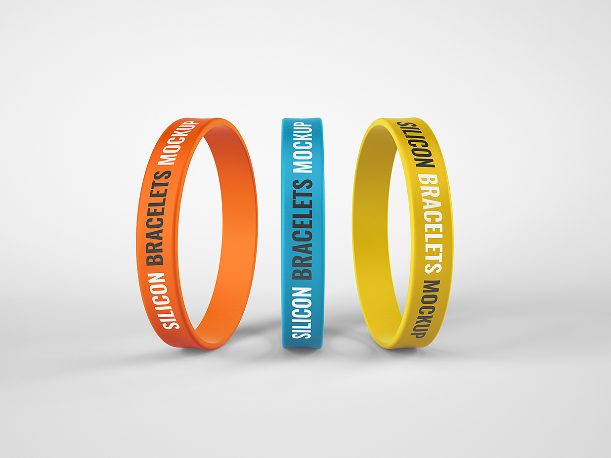 潮流硅胶运动手环腕带样机6组插图3
