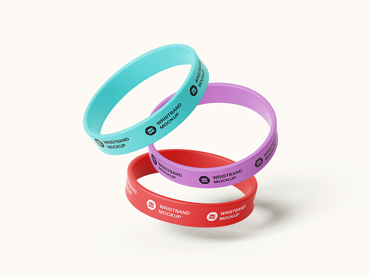 潮流硅胶手环腕带样机6组插图4