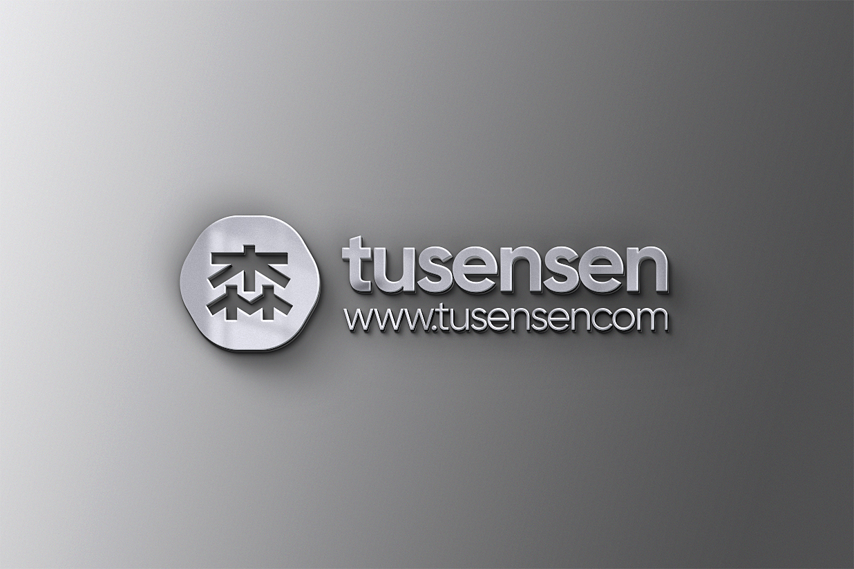 现代感水泥墙面金属材质立体LOGO样机插图