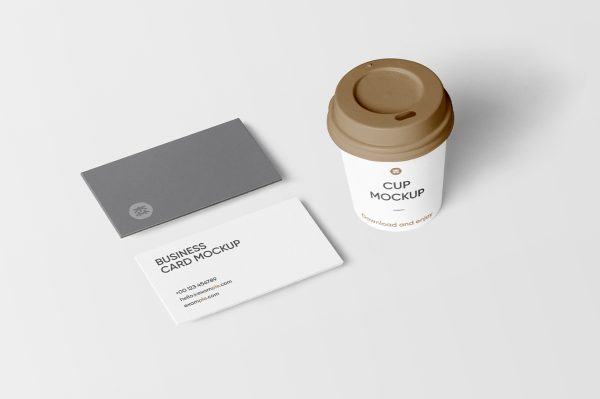名片和咖啡杯样机