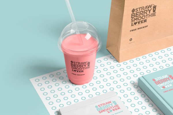 透明咖啡杯饮品杯样机