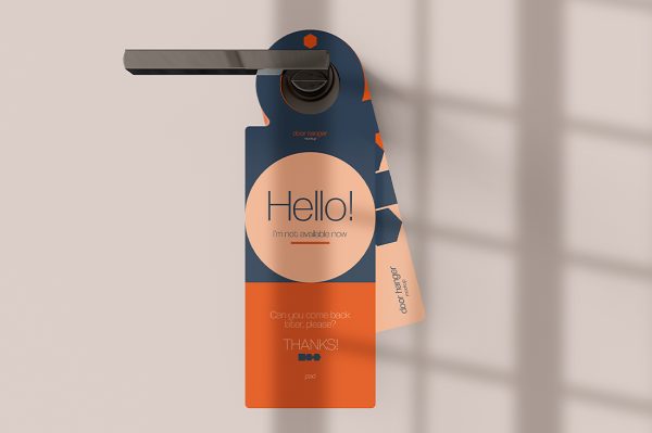 高质感酒店名宿金属门把手挂牌样机