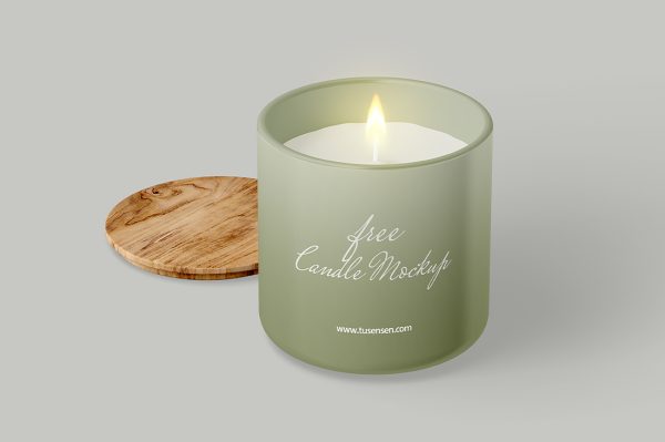 高质感香薰蜡烛杯样机3组