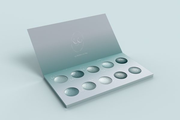 高质感化妆品眼影盘样机