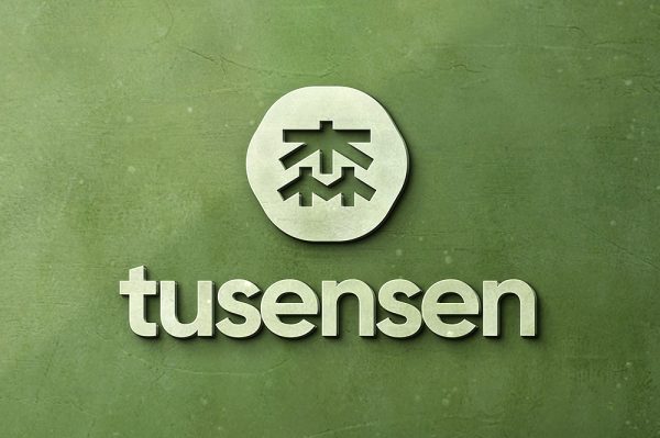 绿色墙面立体LOGO样机