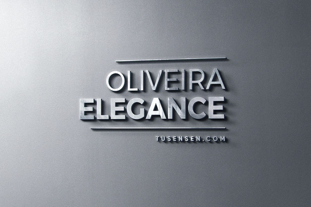 水泥墙面金属立体LOGO样机插图