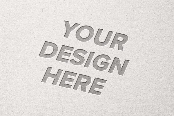 高质感纸张压印LOGO样机