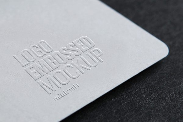 高质感纸张激凸LOGO样机