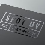黑色纸张UV印刷LOGO样机