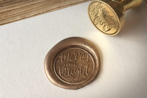 高质感金色火漆印章LOGO样机