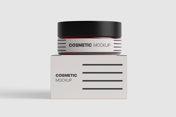 带盒子的面霜精华护肤品样机