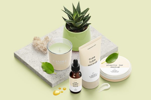 精美场景护肤品套装样机