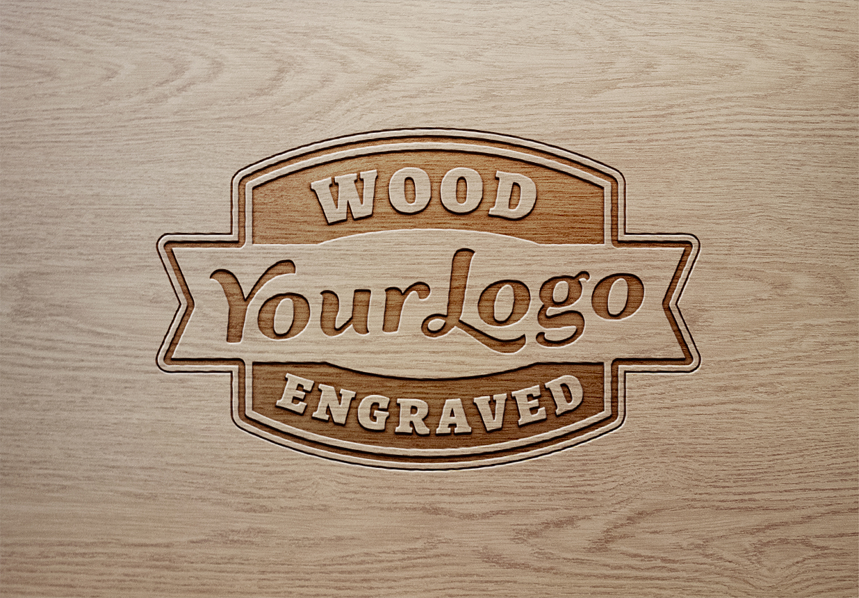 木纹雕刻LOGO样机3组插图