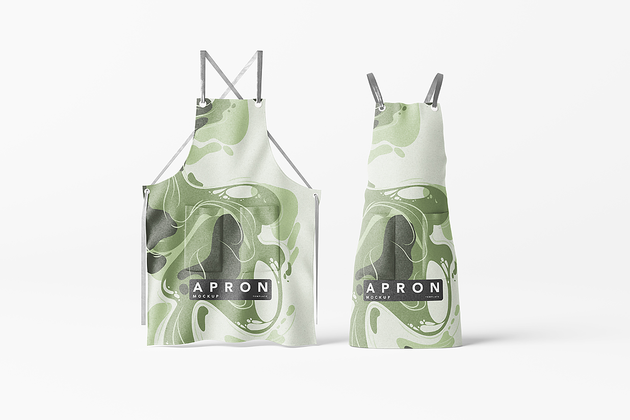 厨房围裙样机mockup7组插图