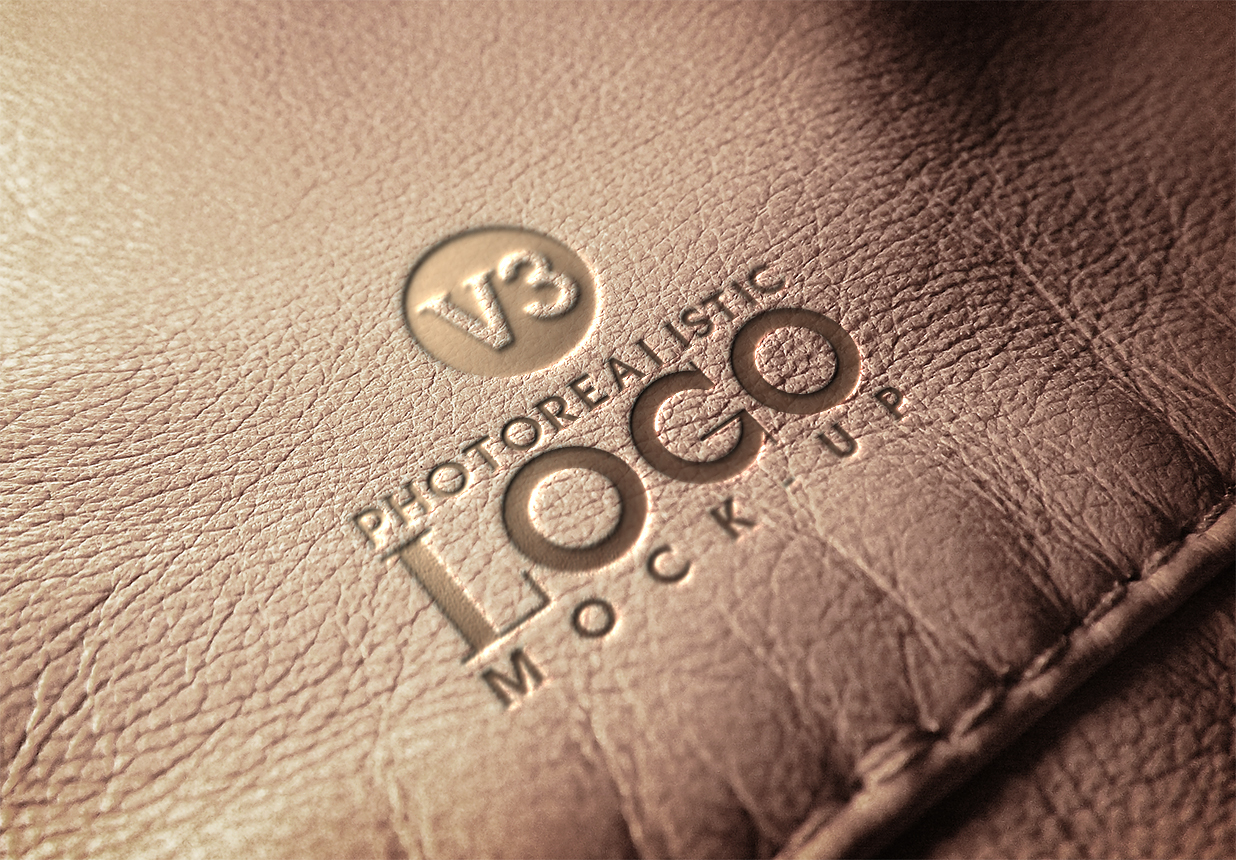 皮革烫印LOGO样机插图