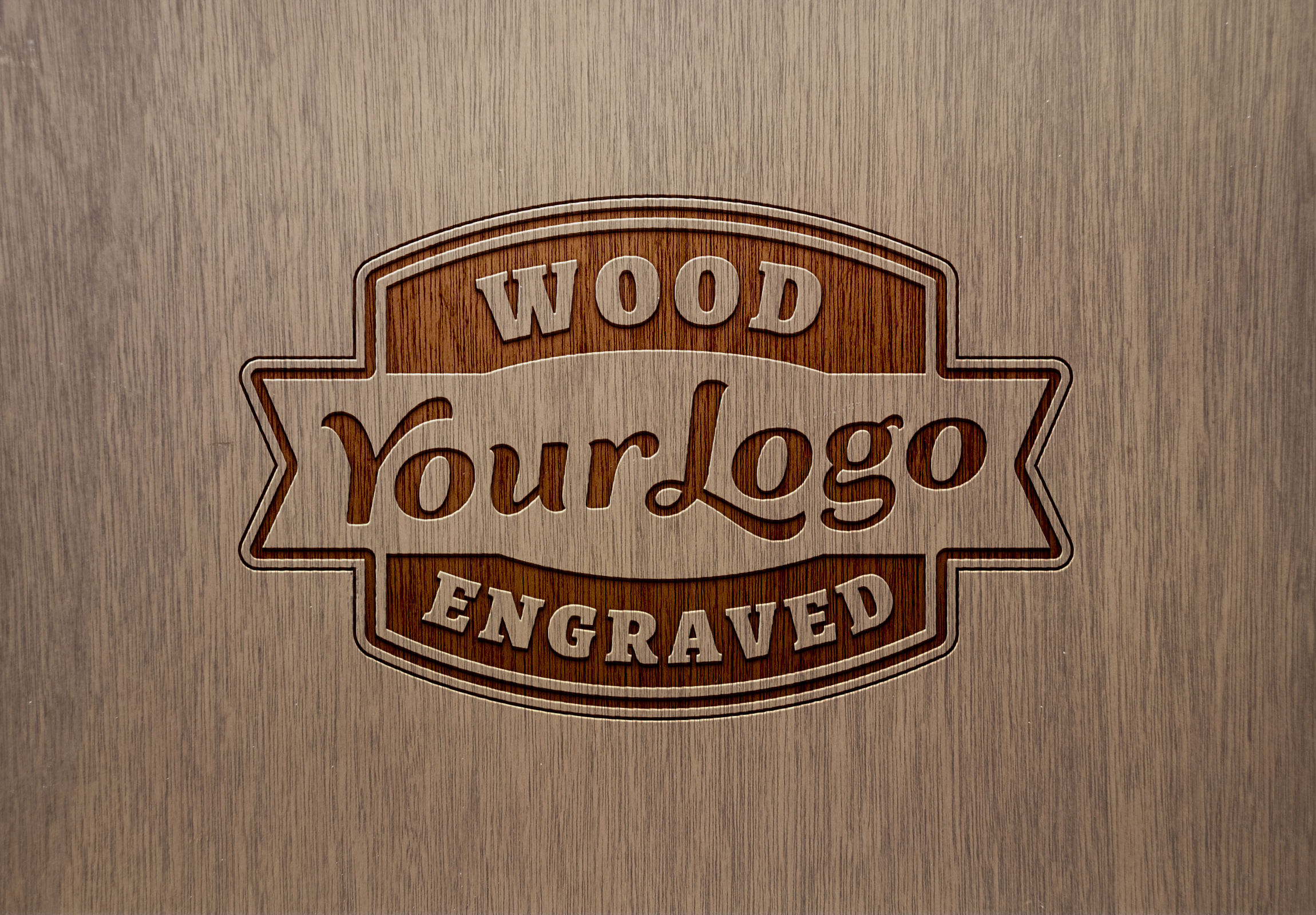 木纹雕刻LOGO样机3组插图1