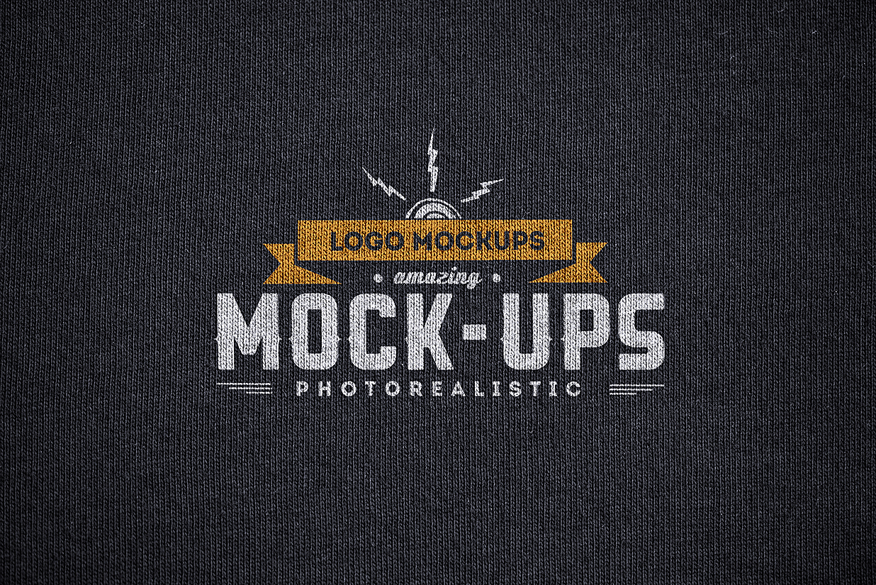 布料印花LOGO样机Mockup插图