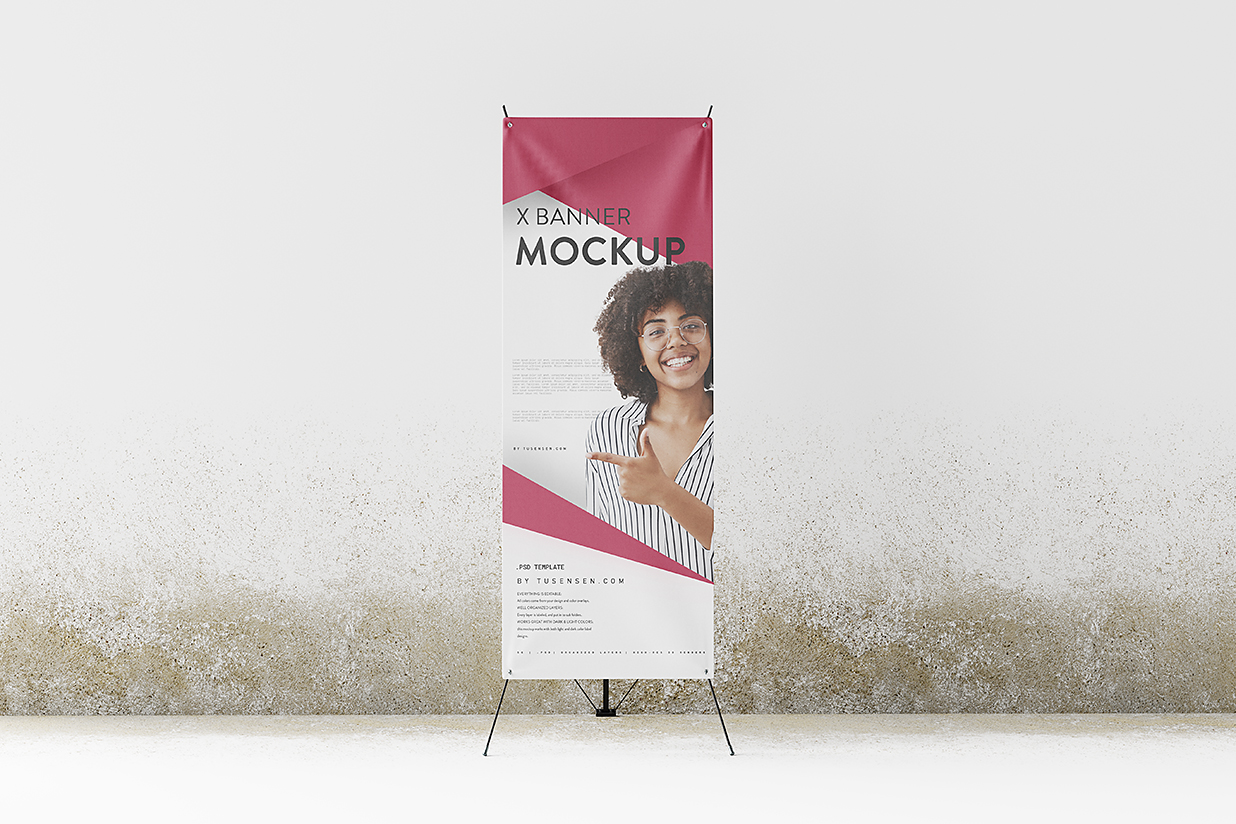 精致X展架样机mockup5组插图3