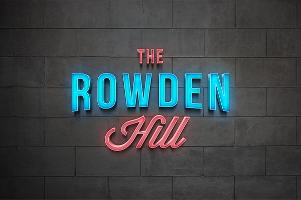 墙面上的彩色霓虹灯LOGO样机