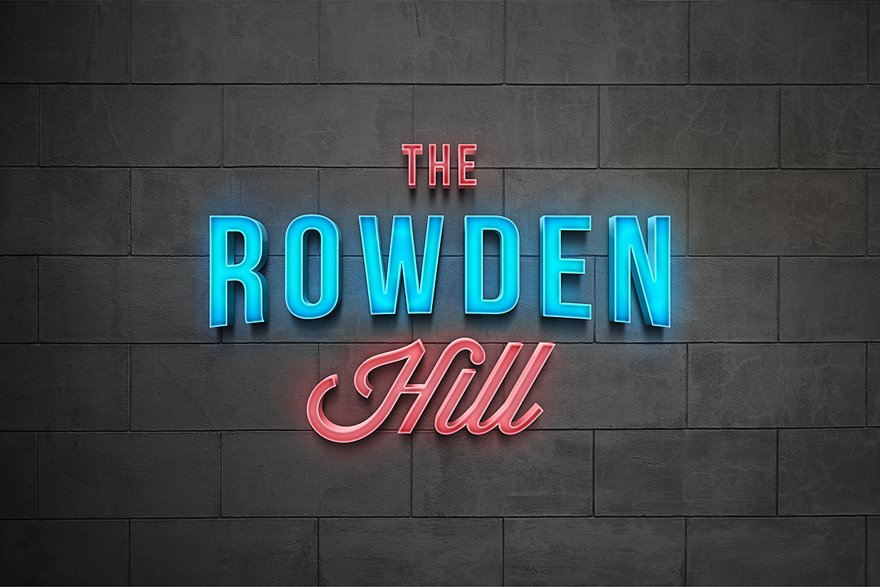 墙面上的彩色霓虹灯LOGO样机插图