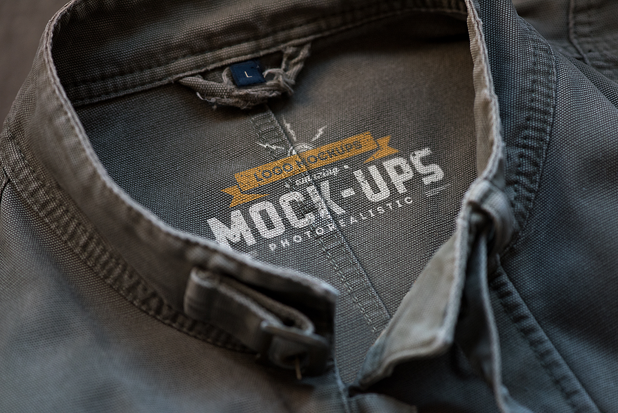 高质感重装布料LOGO印花样机Mockup插图