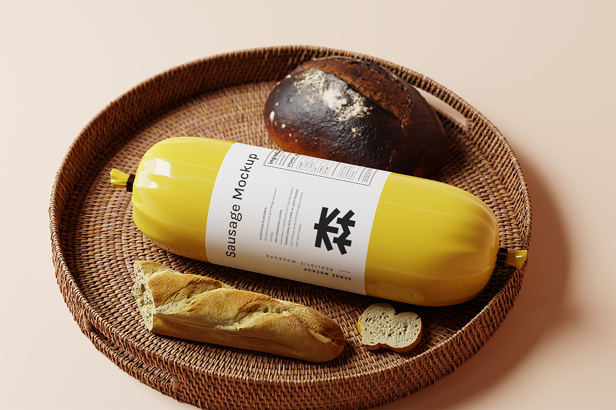 带场景的香肠肉肠火腿肠样机8组插图5