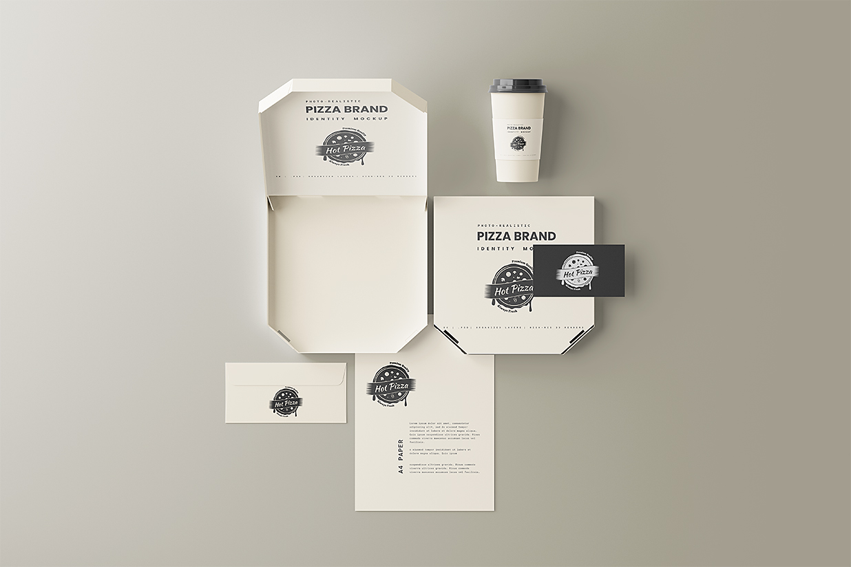 披萨品牌包装VI样机10组插图6