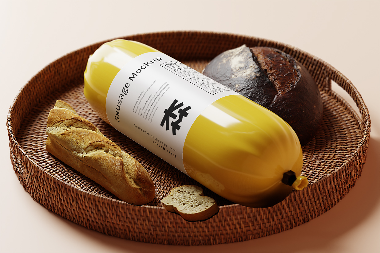 带场景的香肠肉肠火腿肠样机8组插图6