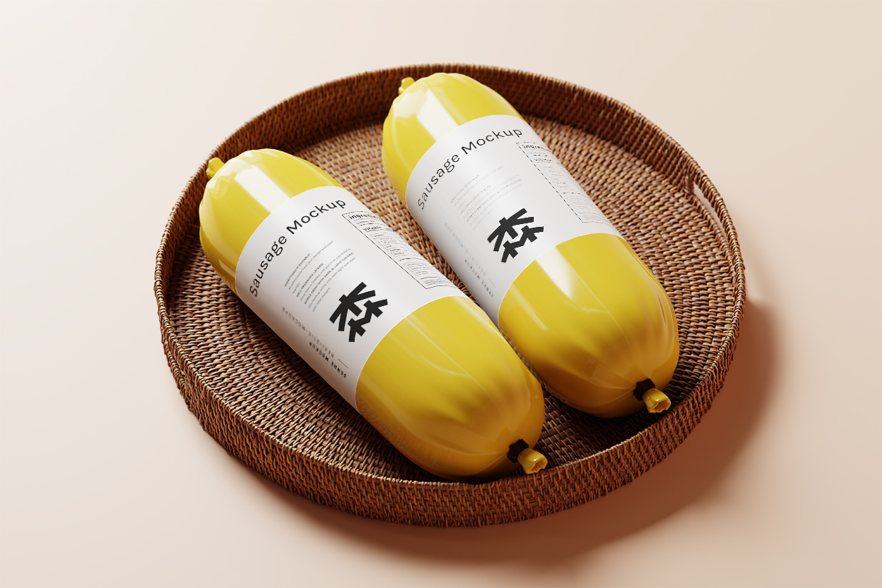 带场景的香肠肉肠火腿肠样机8组插图7