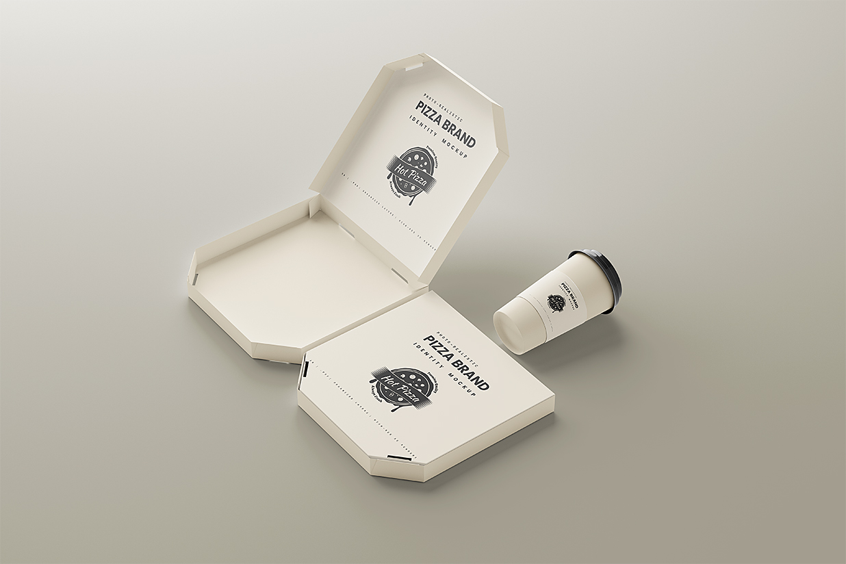 披萨品牌包装VI样机10组插图8