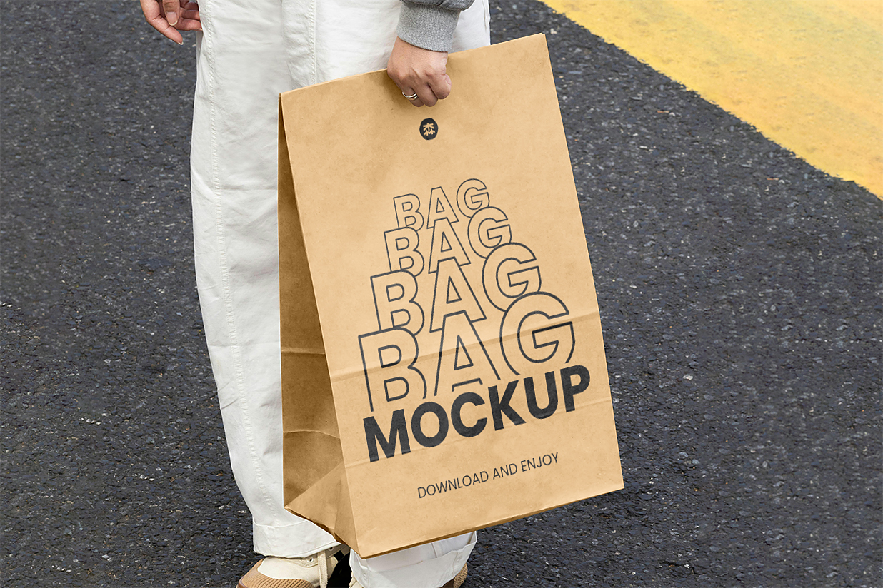 超大牛皮纸食品袋样机插图