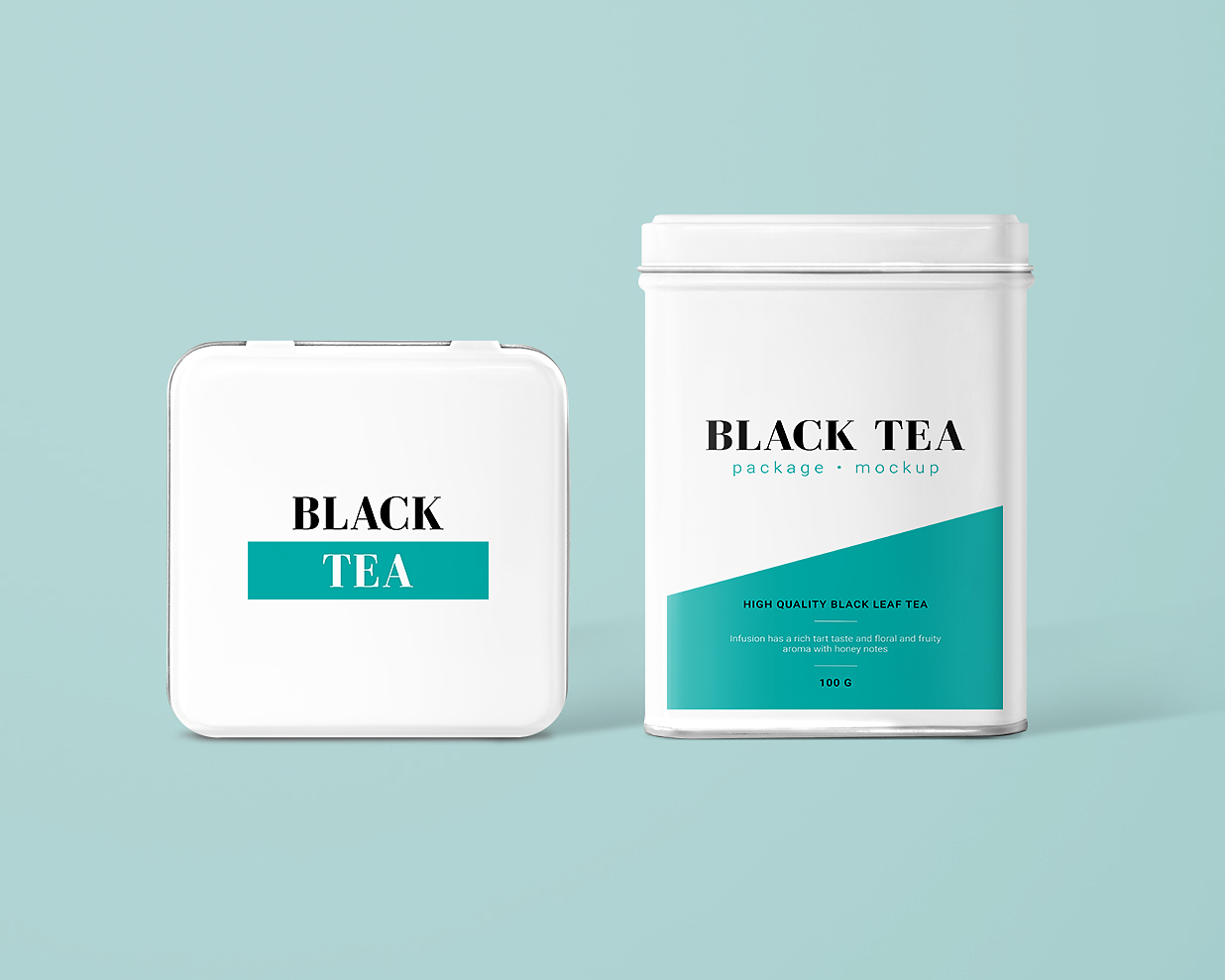 高品质锡罐茶叶罐铁罐包装样机2组插图