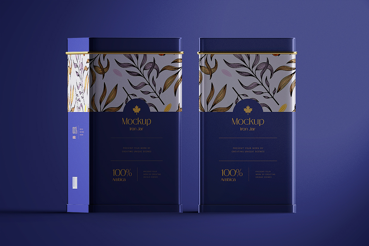 金属锡罐品牌包装样机插图