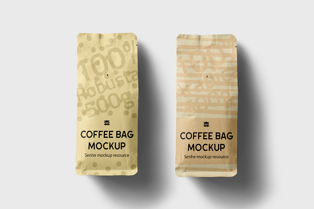 牛皮纸咖啡袋食品袋样机插图